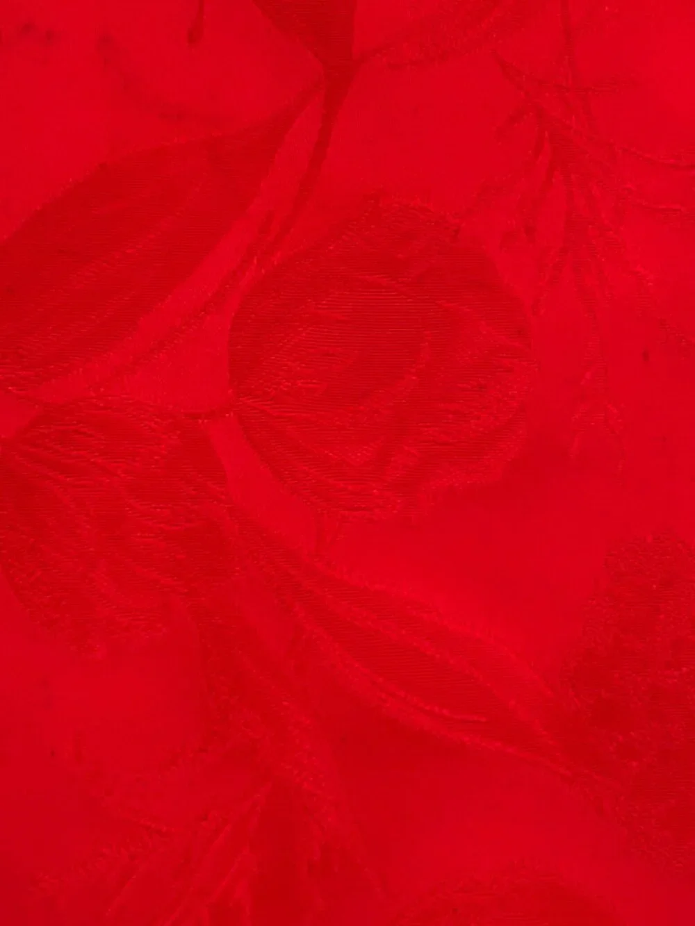 Vintage Red Damask Jacquard Fabric Unused 42 x 90 inches